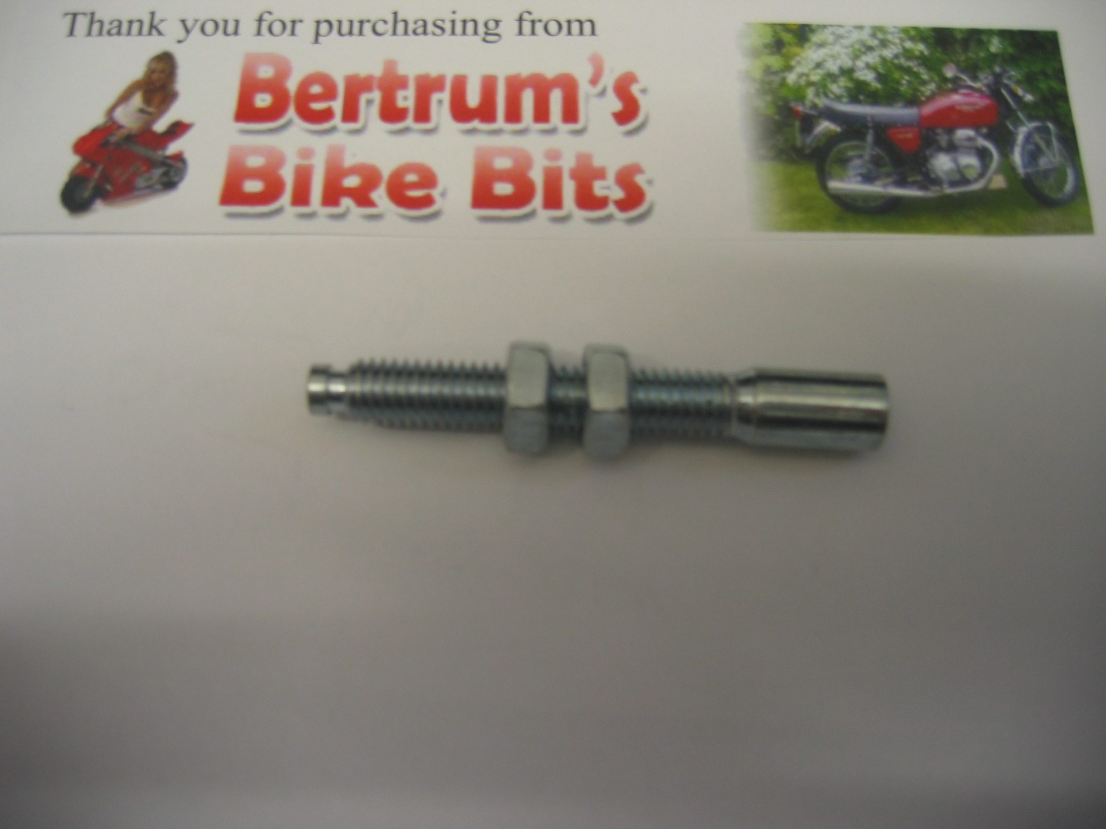 motorcycle scooter Clutch cable end 8mm thread 64mm Long 7mm cable