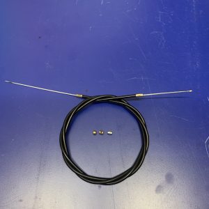 BOWDEN CONTROL CABLE 1.5MM  INNER 5MM  OUTER CHROME ENDS 1.3MTR SET with nipples