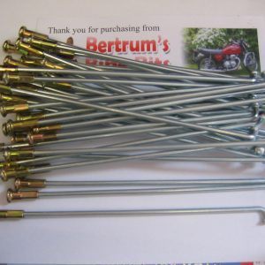 NEW SPOKE AND NIPPLE SET 8 GAUGE LENGTH 165MM 4mm thick