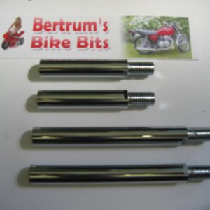 Motorcycle 10mm thread CHROME BLACK Mirror Extensions Stems 60mm 100mm Long