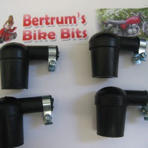 4 LODGE STYLE RUBBER PLUG CAPS CAP TRIUMPH BSA NORTON ARIEL AJS BRITISH BIKE
