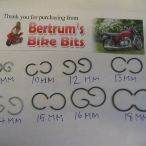 Honda Yamaha Kawasaki Suzuki PISTON CIRCLIP 18MM X1.2MM (SET OF 2)